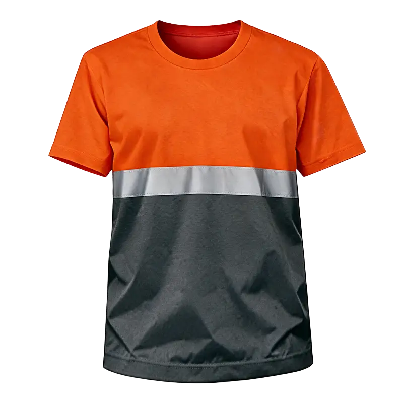 Two-tone high-visibility reflective safety short-sleeved T-shirt 1