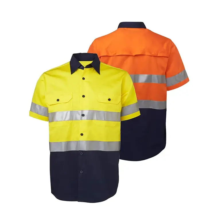 Wholesale Reflective Safety Work Shirts | 100% Polyester for Construction 1