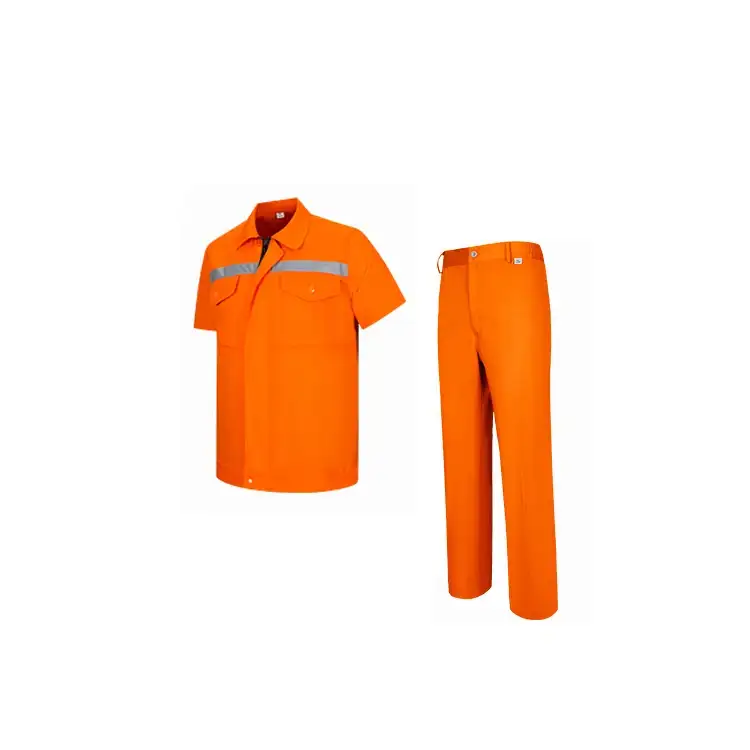 High-Visibility Reflective Strip Safety Short-Sleeve Industrial Workwear Set 1